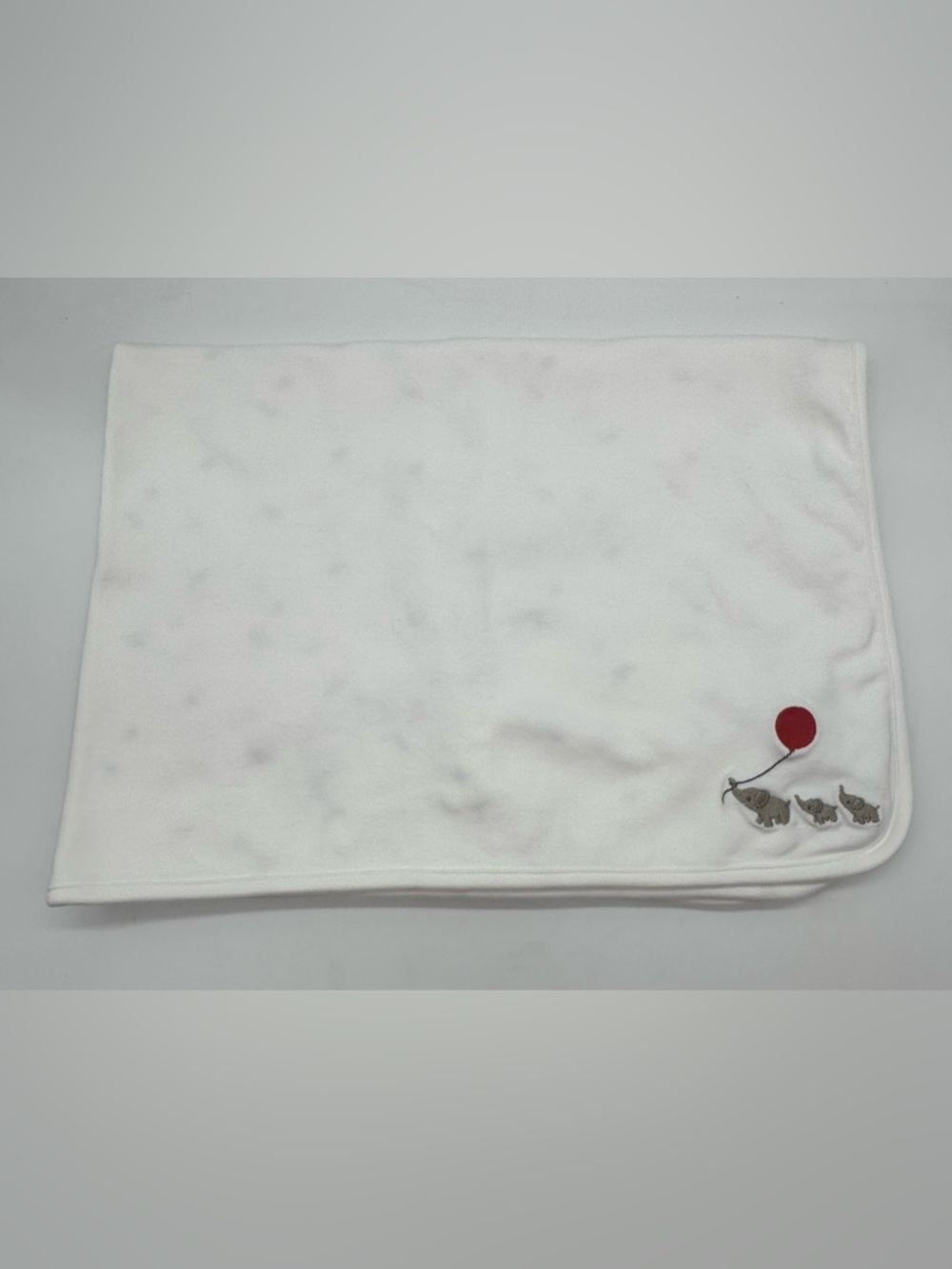 Janie & Jack Baby Swaddle Blanket featuring Embroidered Elephants